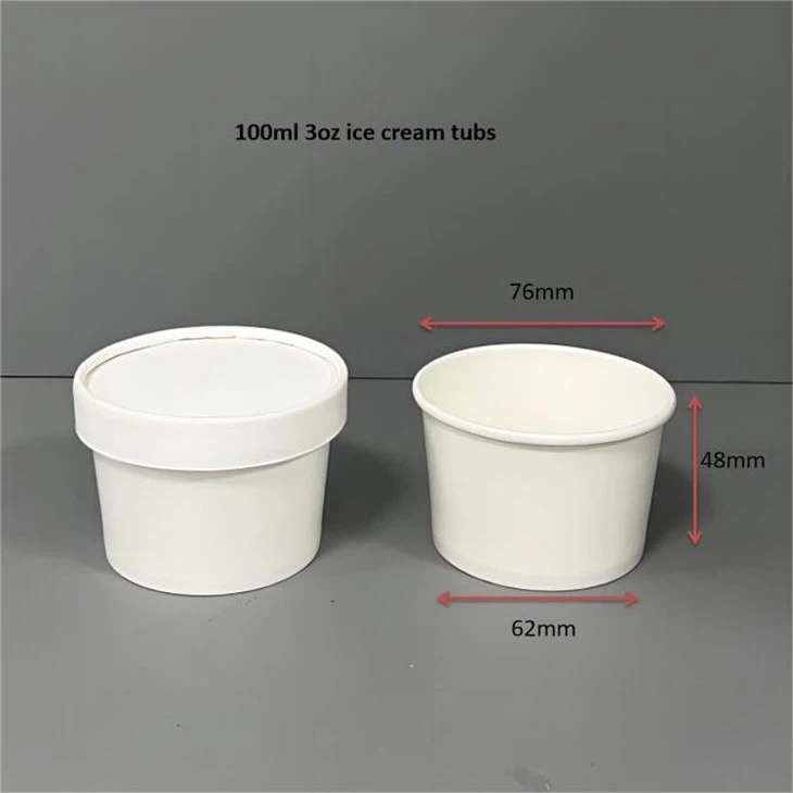120ml ice cream tub with paper lid