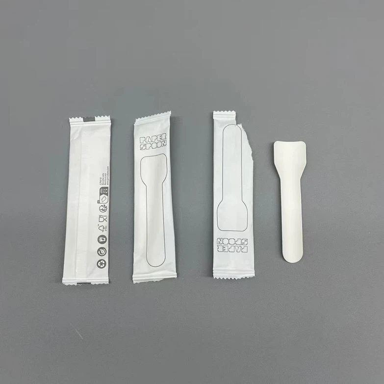 white ice cream paper spoon white ice cream paper spoon